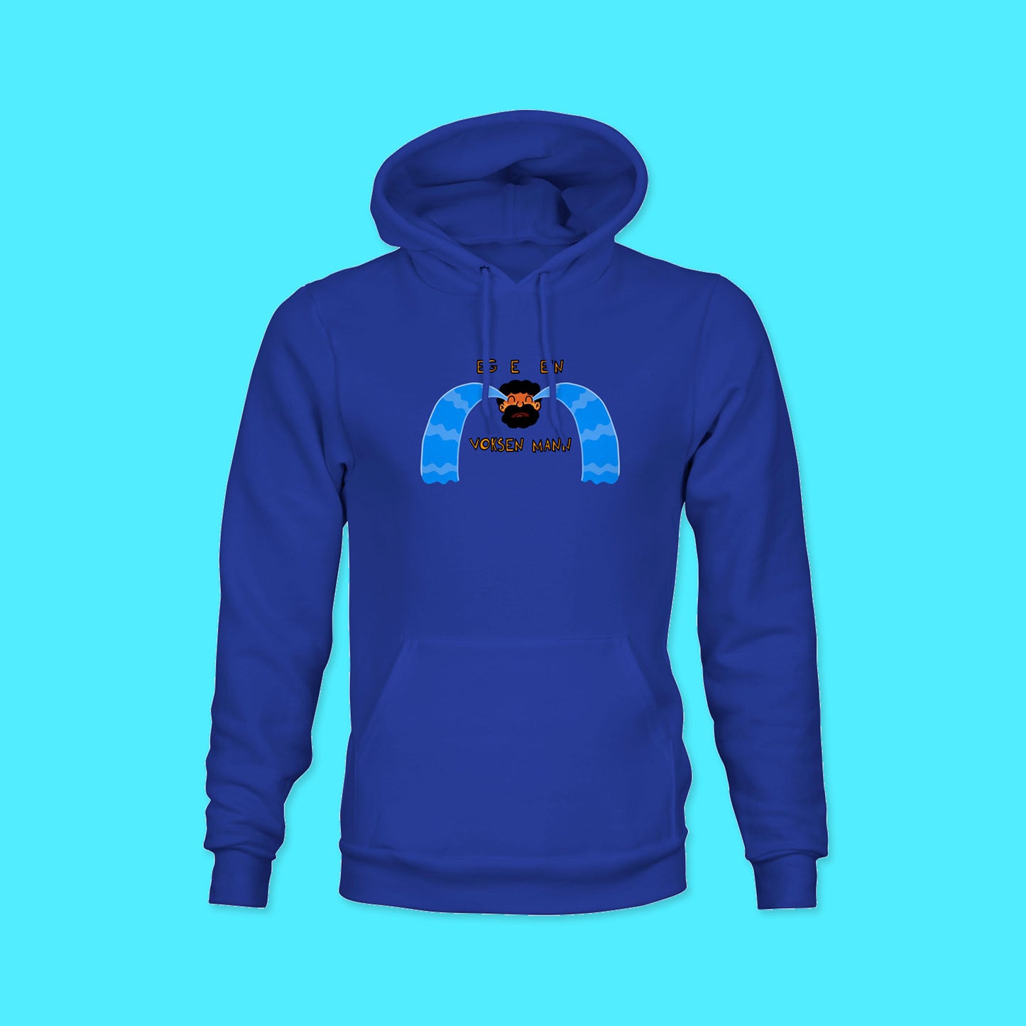 THE OZAN SHOW | KONGEBLÅ HOODIE | VOKSEN MANN